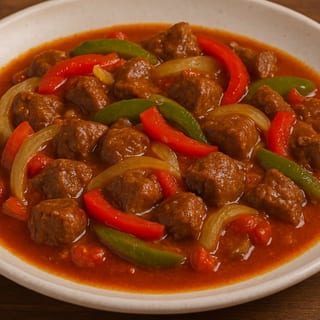 Bistec en Salsa / Steak in Sauce