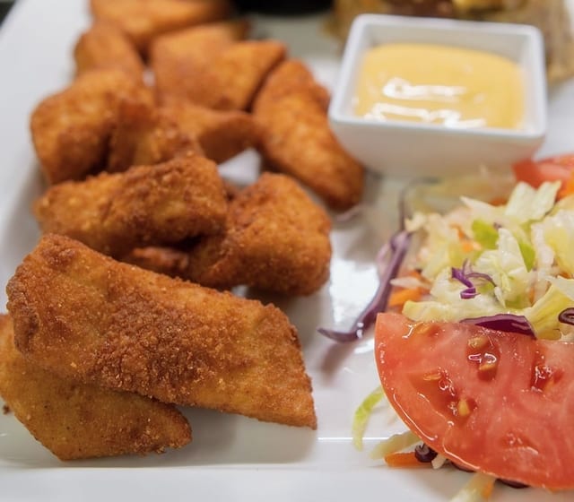 Mofongo De Chicharrón De Pescado / Fried Fish Chunk Mofongo.
