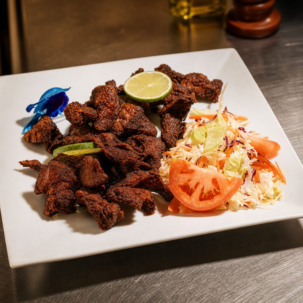 Masita De Cerdo Frito / Fried Pork Chunks.