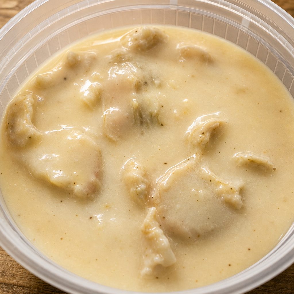 Pechuga en Salsa Alfredo / Chicken Breast in Alfredo Sauce.