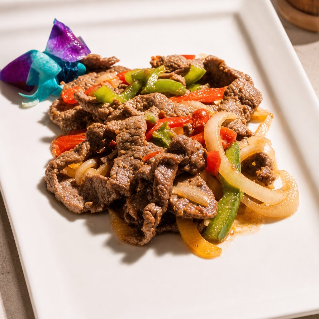 Mofongo De Bistec Encebollado / Steak with Onions Mofongo.
