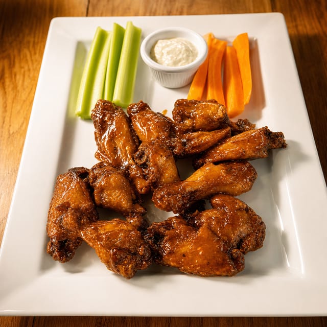 Alitas De Pollo Búfalo (12) / Buffalo Chicken Wings (12).