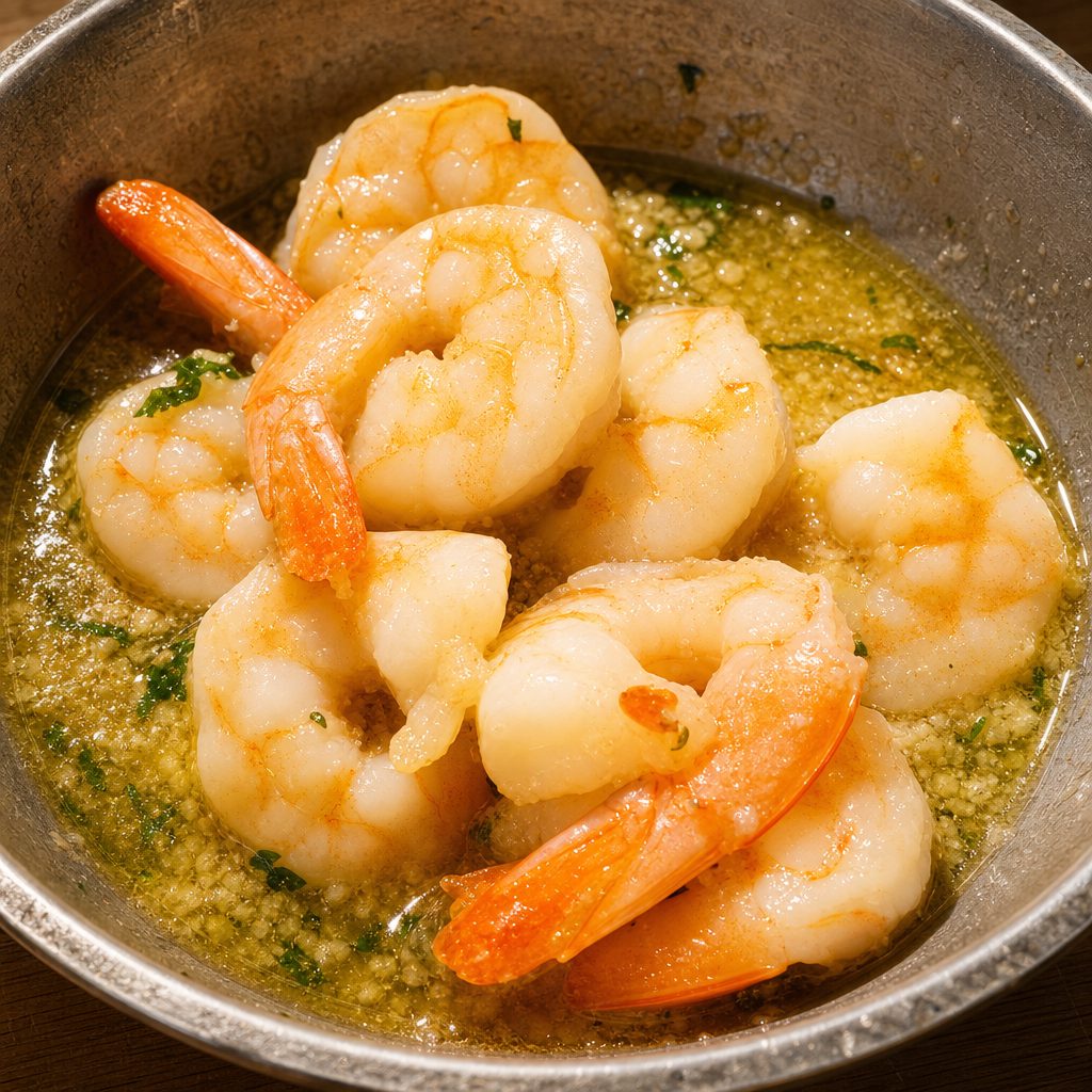 Camarones Al Ajillo / Al Ajillo Shrimp.