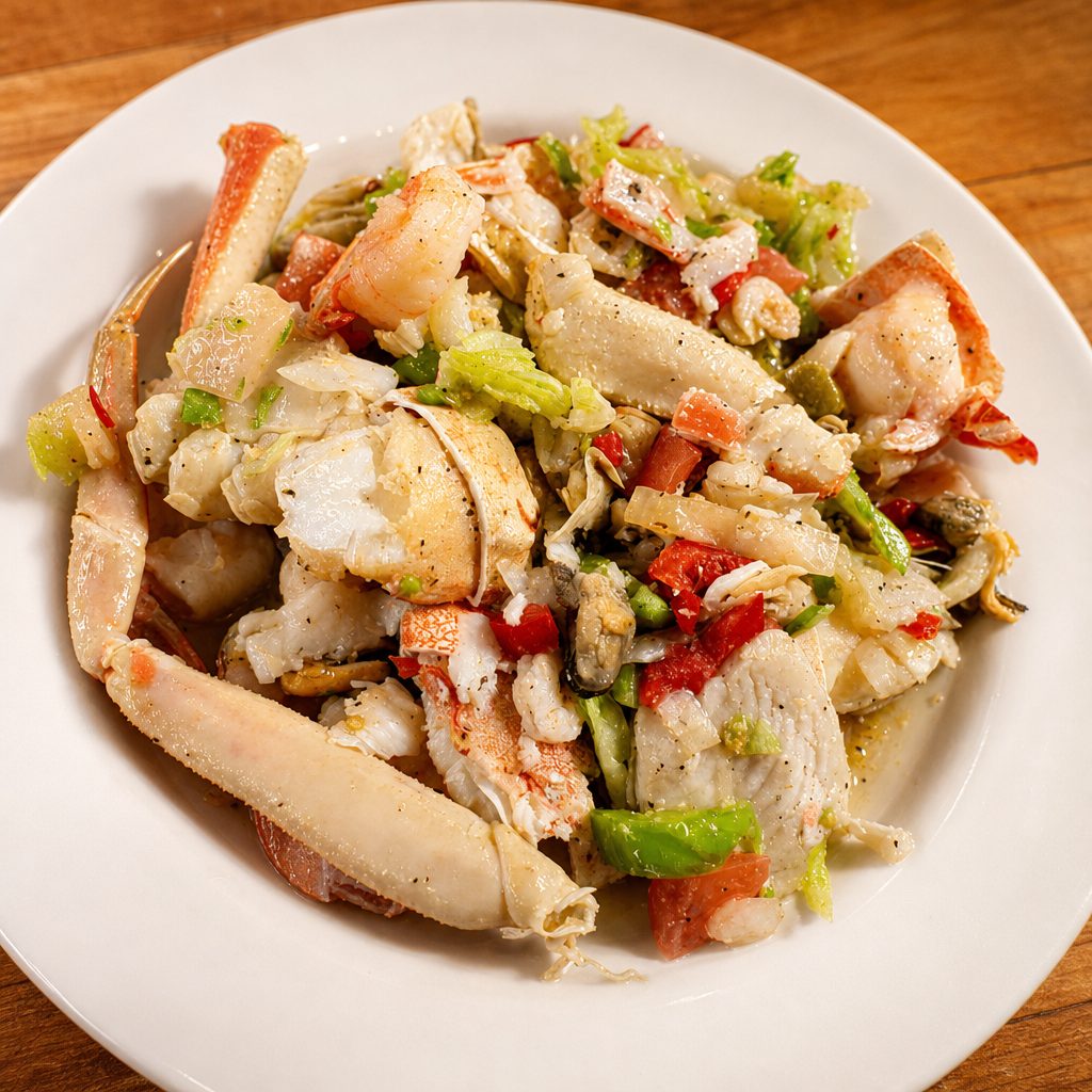 Ensalada De Mariscos / Seafood Salad.